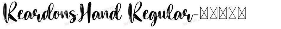 ReardonsHand Regular字体转换
